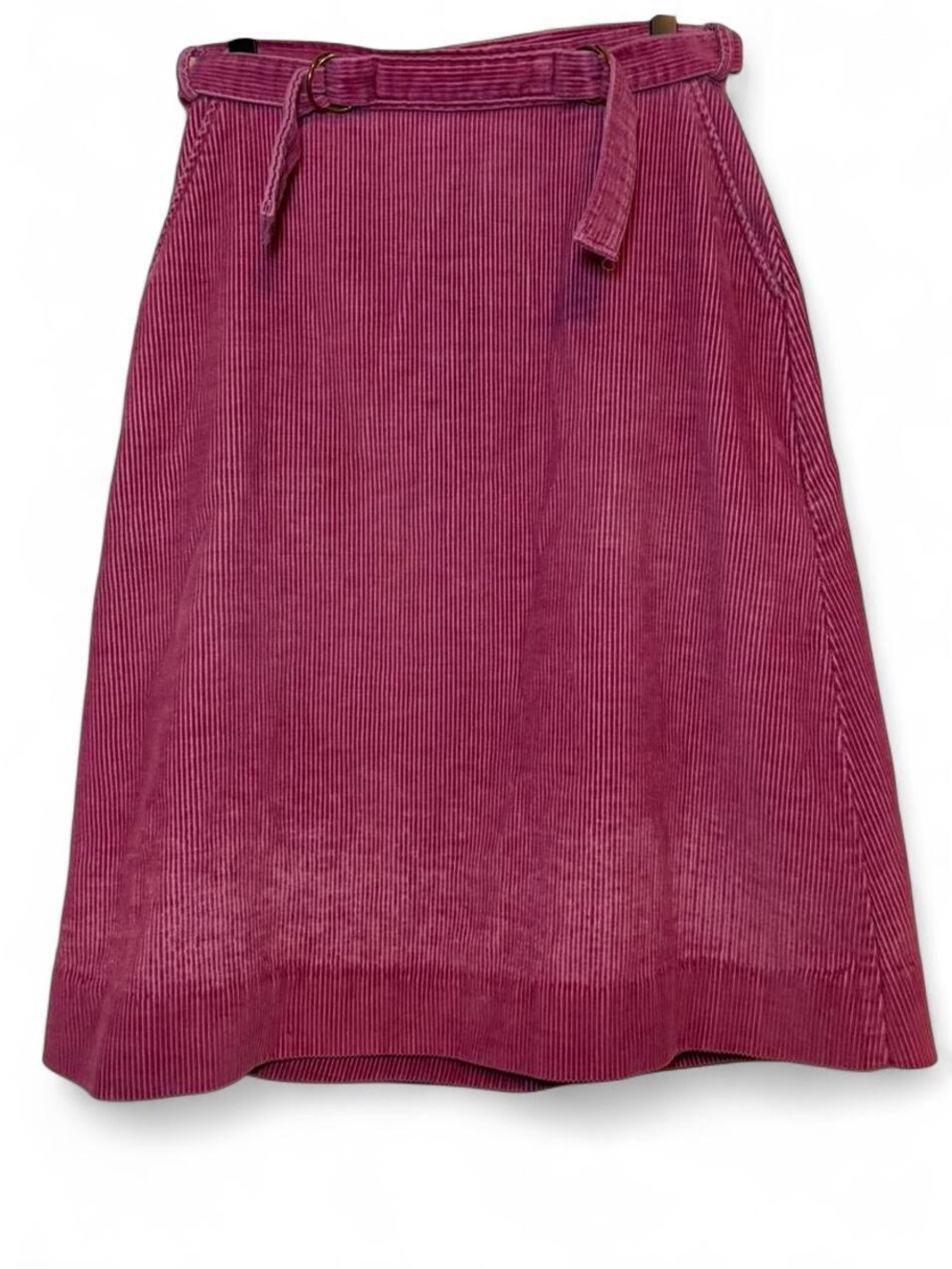Vintage Orvis Pink Corduroy Midi Wrap Skirt